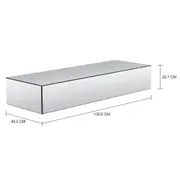 MESA DE CENTRO 1,30 M X 45 CM WORLD-IN - PRATA - Foto 2