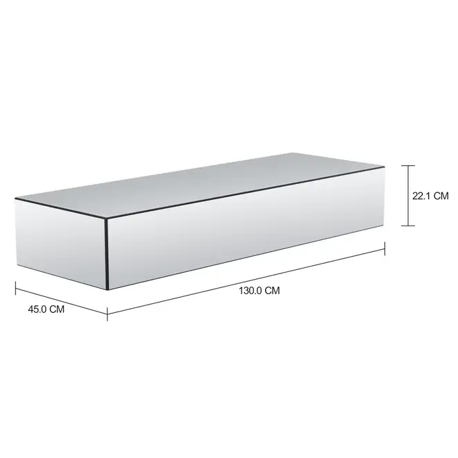 MESA DE CENTRO 1,30 M X 45 CM WORLD-IN - PRATA - Foto 2