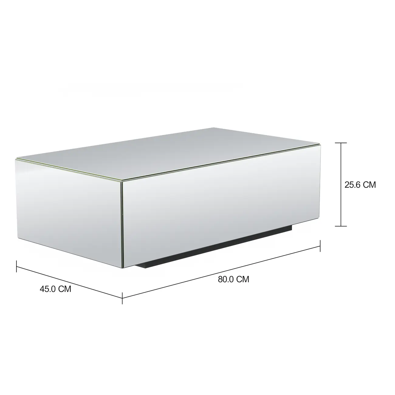 MESA DE CENTRO 80 CM X 45 CM WORLD-IN - PRATA - Foto 2