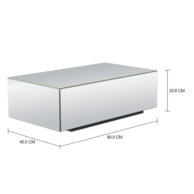MESA DE CENTRO 80 CM X 45 CM WORLD-IN - PRATA - Foto 2
