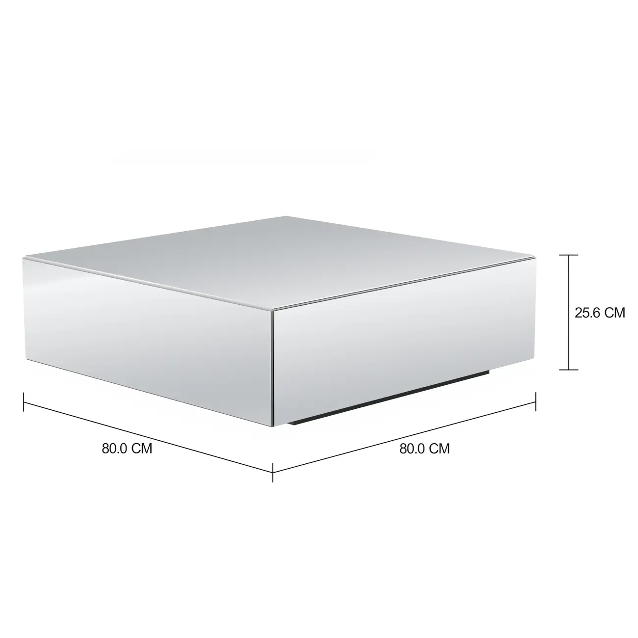 MESA DE CENTRO 80 CM X 80 CM WORLD-IN - PRATA - Foto 2