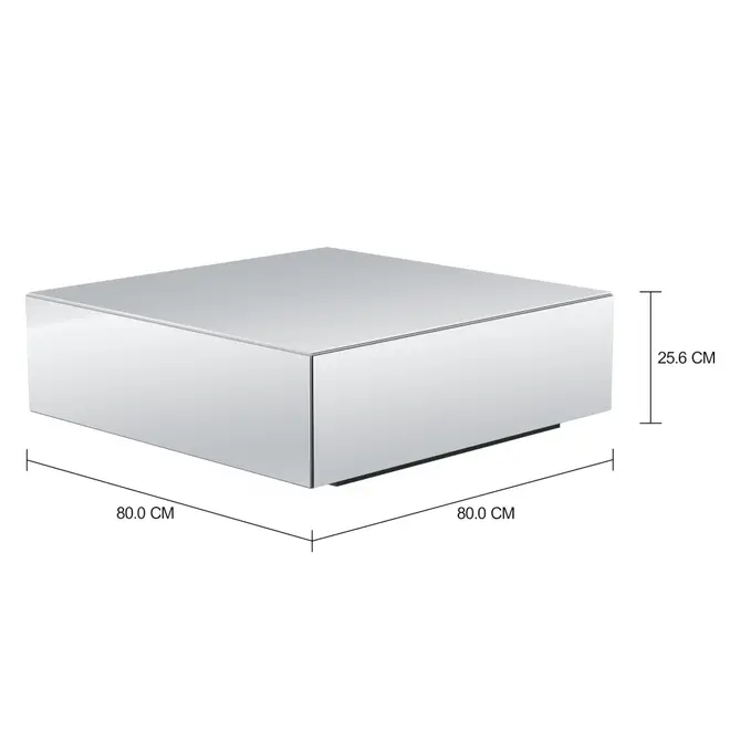 MESA DE CENTRO 80 CM X 80 CM WORLD-IN - PRATA - Foto 2