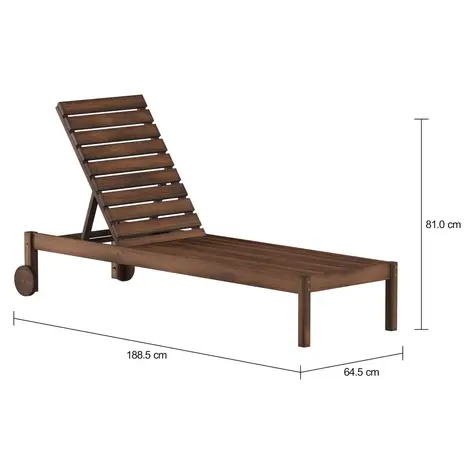 Imagem com medidas do produto CHAISE LONGUE VEREDA