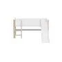 CAMA DE SOLTEIRO COM ESCORREGADOR 78 CM PIN PLAY - BRANCO/NATURAL WASHED - Foto 1