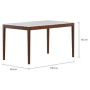 MESA 1,35 M X 80 CM NOAH - NOZES/BRANCO - Foto 2