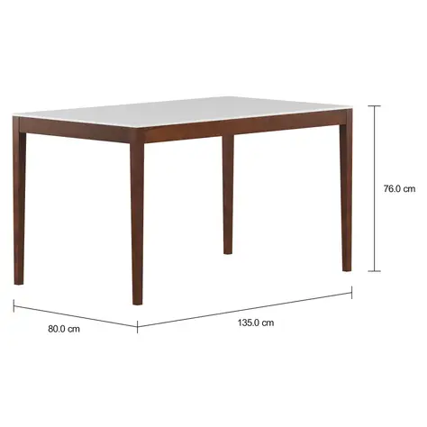 Imagem com medidas do produto MESA 1,35 M X 80 CM NOAH