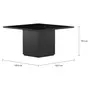 MESA DE JANTAR 1,35 M X 1,35 M FLOAT - PRETO/PRETO - Foto 3