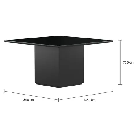 Imagem com medidas do produto MESA DE JANTAR 1,35 M X 1,35 M FLOAT