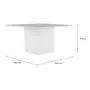 MESA DE JANTAR 1,35 M X 1,35 M FLOAT - BRANCO/BRANCO - Foto 4