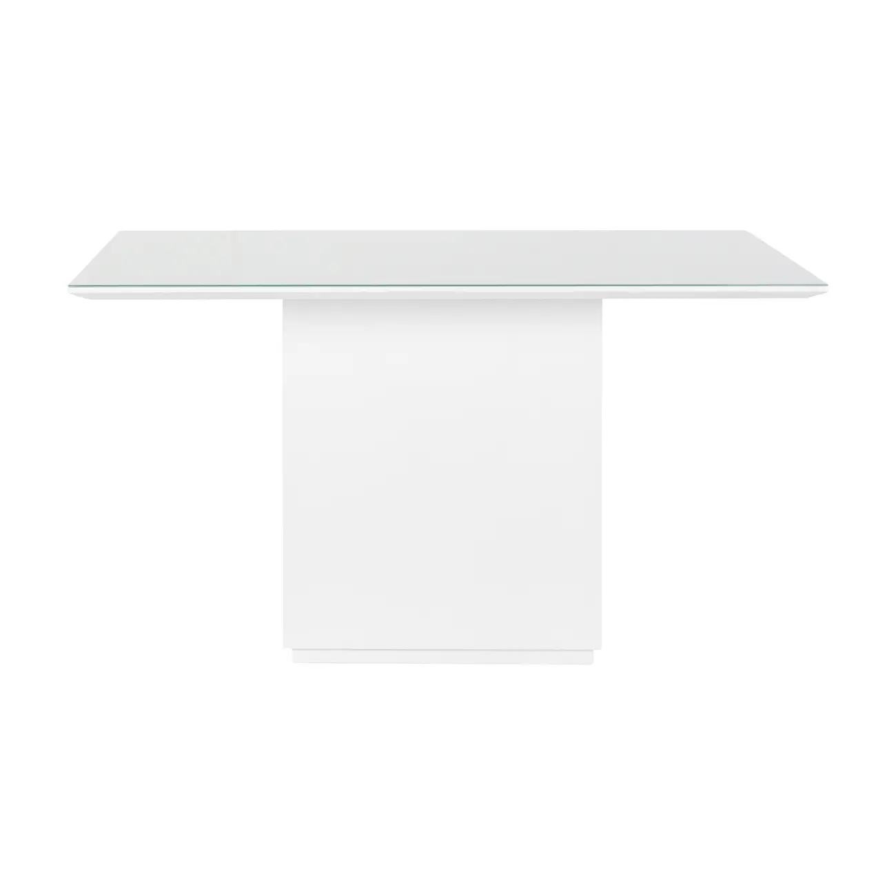 MESA DE JANTAR 1,35 M X 1,35 M FLOAT - BRANCO/BRANCO - Foto 1