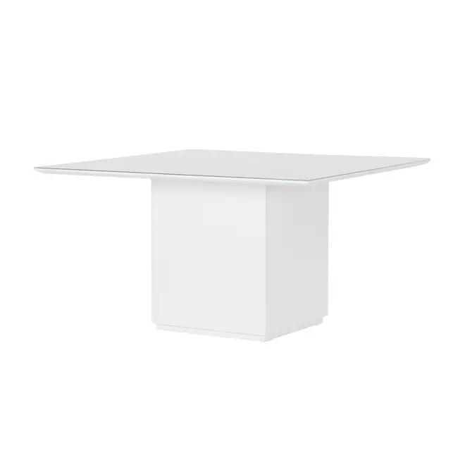 MESA DE JANTAR 1,35 M X 1,35 M FLOAT - BRANCO/BRANCO - Foto 2