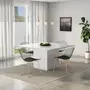 MESA DE JANTAR 1,35 M X 1,35 M FLOAT - BRANCO/BRANCO - Foto 5