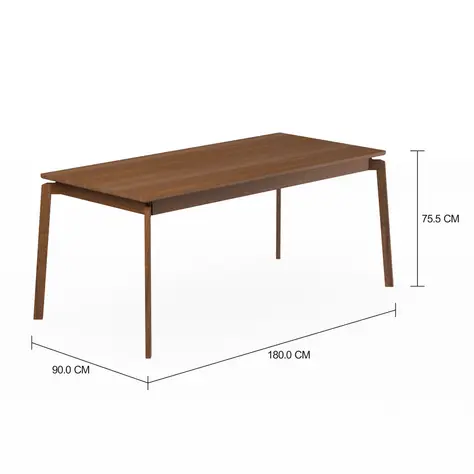 Imagem com medidas do produto MESA 1,80 M X 90 CM ARES