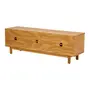 RACK 2 PORTAS DE CORRER COM PALHINHA 1,60 M X 40 CM PALHANDI - AMÊNDOA/NATURAL - Foto 8