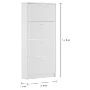 STOW SAPATEIRA PAREDE 4 PORTAS BASCULANTES - BRANCO - Foto 6