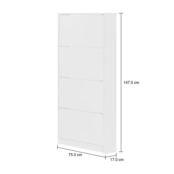 STOW SAPATEIRA PAREDE 4 PORTAS BASCULANTES - BRANCO - Foto 5