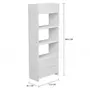ESTANTE 2 GAVETAS 72 CM X 1,89 M MINCE - BRANCO - Foto 2