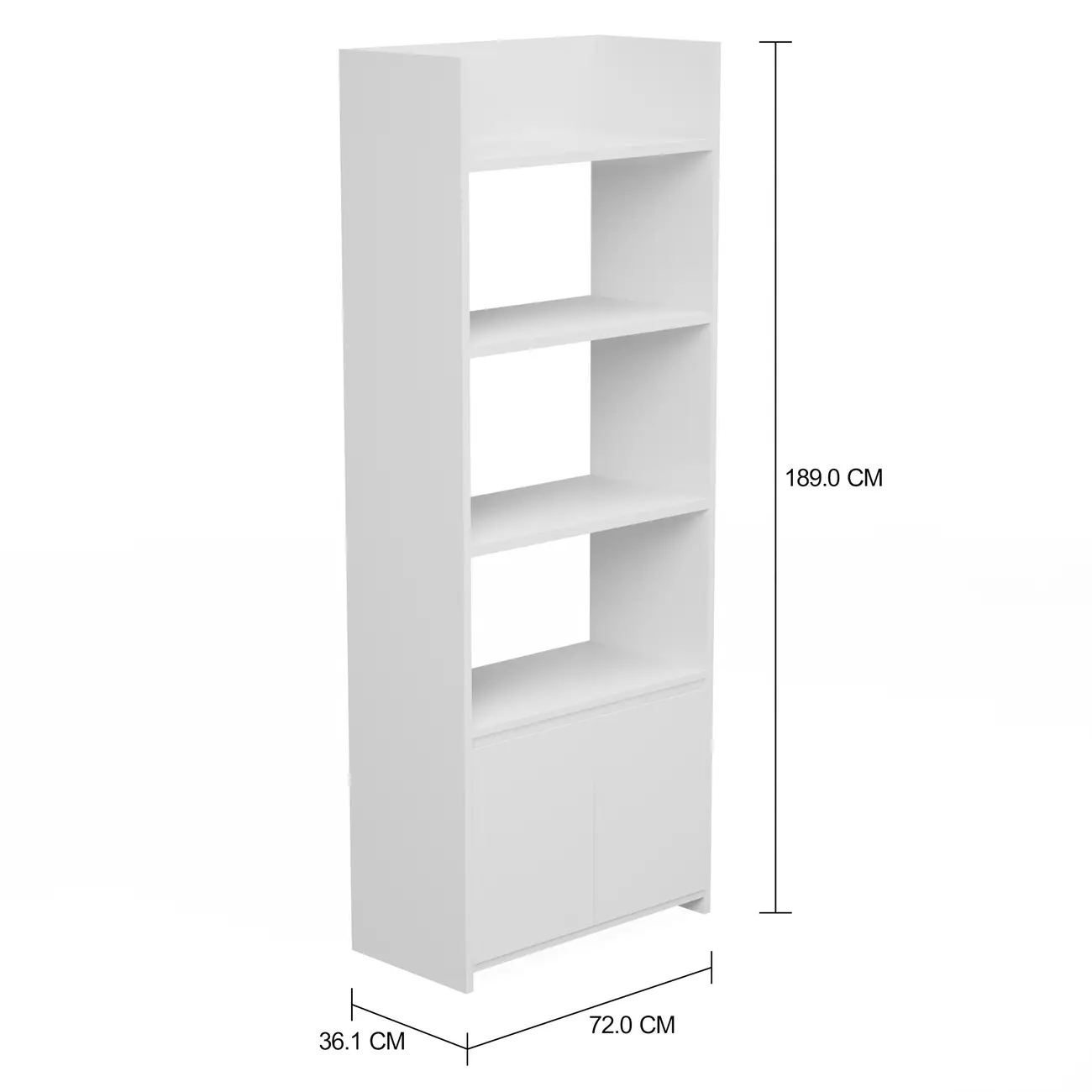ESTANTE 2 PORTAS 72 CM X 1,89 M MINCE - BRANCO - Foto 2