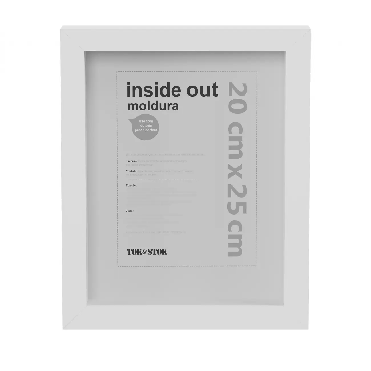 KIT MOLDURA 20 CM X 25 CM INSIDE OUT - BRANCO - Foto 1