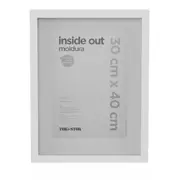 KIT MOLDURA 30 CM X 40 CM INSIDE OUT - BRANCO - Foto 1