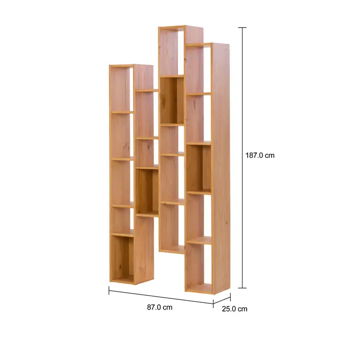 ESTANTE 87 CM X 1,87 M GINGA WOOD - AMÊNDOA - Foto 4