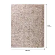 TAPETE 1,50 M X 2 M NIMBUS - MESCLA BEGE - Foto 5