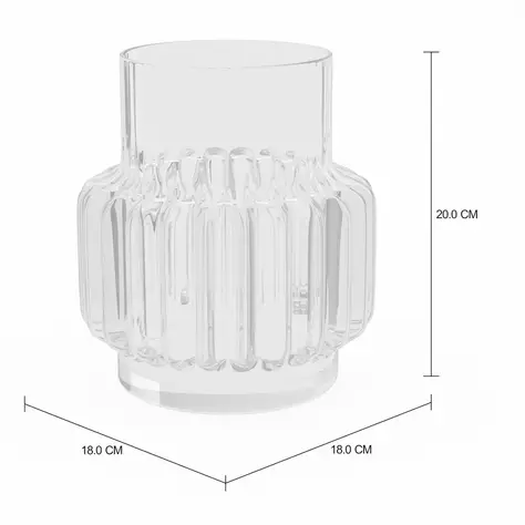 Imagem com medidas do produto VASO 20 CM GEAR
