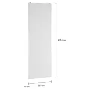 PORTA DE CORRER DIREITA/ESQUERDA PARA GUARDA-ROUPA FRIZ - BRANCO/ALUMÍNIO - Foto 3