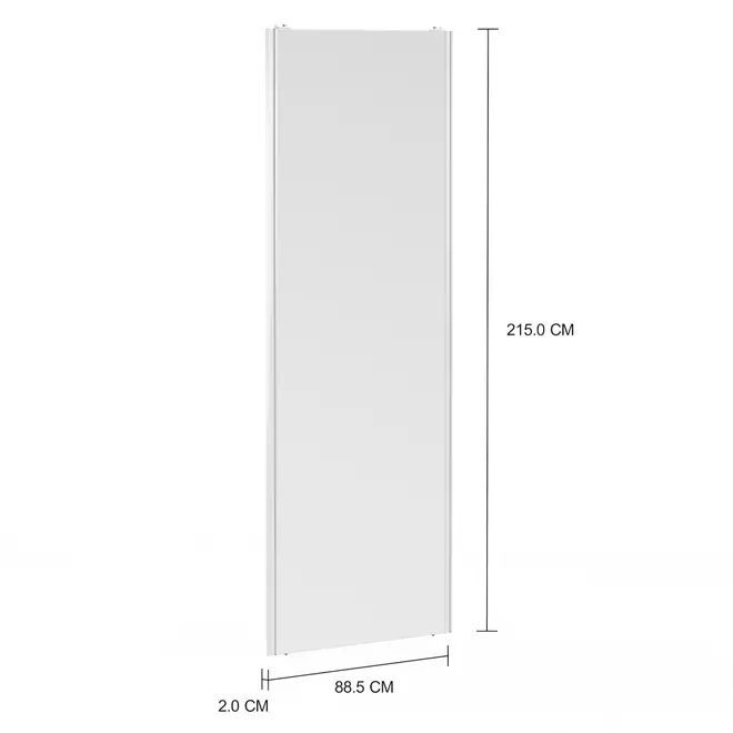 PORTA DE CORRER DIREITA/ESQUERDA PARA GUARDA-ROUPA FRIZ - PRATA/ALUMINO - Foto 3
