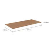 TAMPO DE MESA MADEIRA 1,60 M X 75 CM METRIC - FREIJÓ - Foto 2