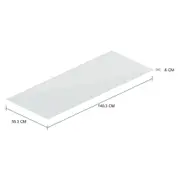 TAMPO DE MESA VIDRO 6 MM X 1,40 M X 55 CM VETRO - BRANCO - Foto 2