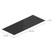 TAMPO DE MESA VIDRO 6 MM X 1,40 M X 55 CM VETRO - PRETO - Foto 2