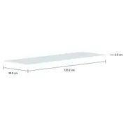 TAMPO DE APARADOR VIDRO 6 MM X 1,20 M X 38 CM VETRO - BRANCO - Foto 2