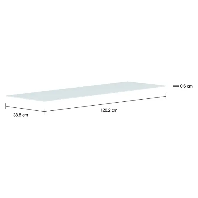 TAMPO DE APARADOR VIDRO 6 MM X 1,20 M X 38 CM VETRO - BRANCO - Foto 2
