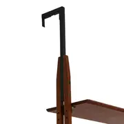 ESTANTE/ESCRIVANINHA PAREDE/TETO 86 CM X 2,41 M/2,80 M LIBRERIA - NOZES/PRETO - Foto 5