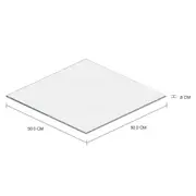 NAMI TAMPO VIDRO DE MESA DE CABECEIRA 8 MM X 50 CM X 50 CM - INCOLOR - Foto 2