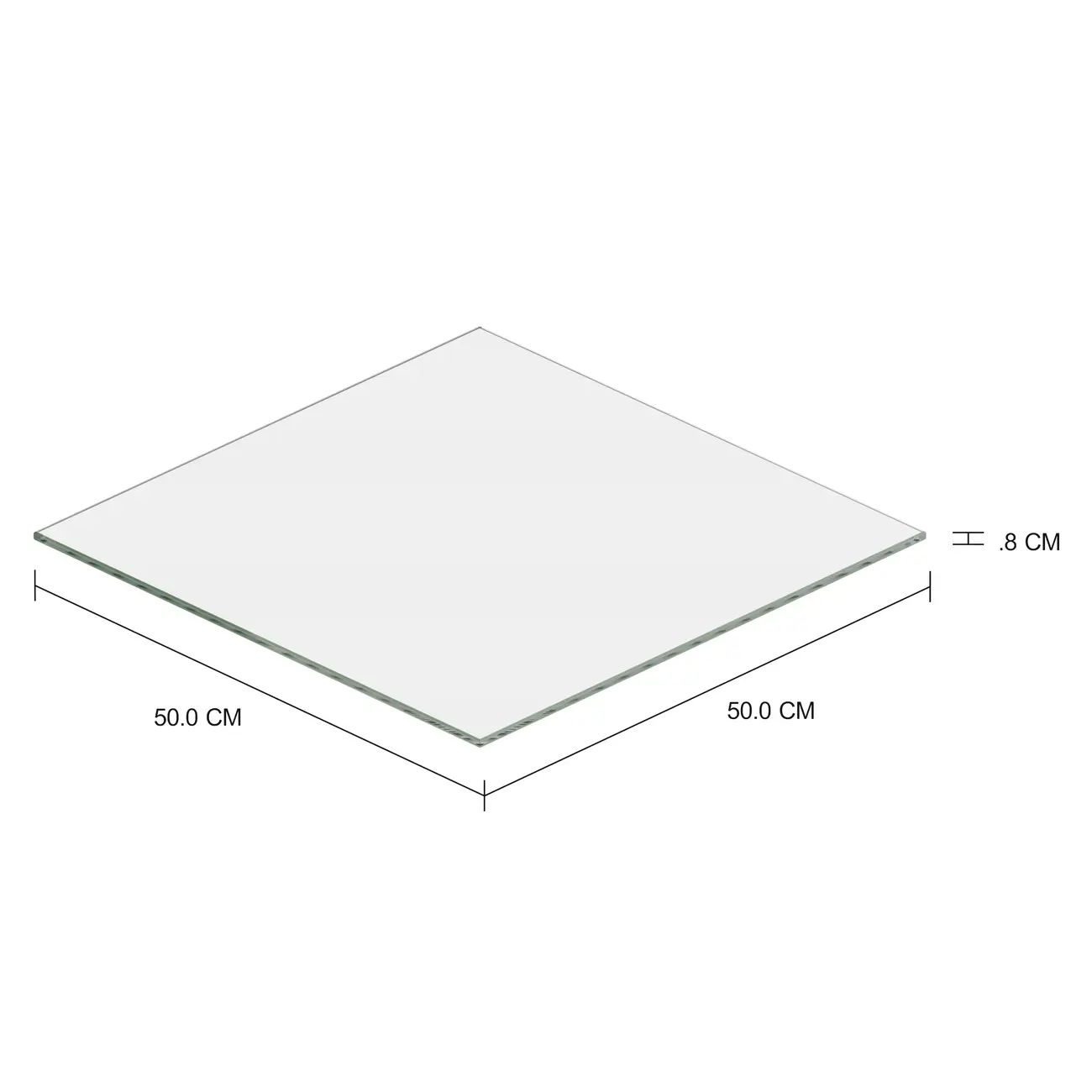 NAMI TAMPO VIDRO DE MESA DE CABECEIRA 8 MM X 50 CM X 50 CM - INCOLOR - Foto 2