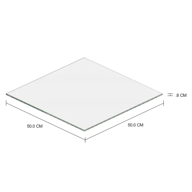 NAMI TAMPO VIDRO DE MESA DE CABECEIRA 8 MM X 50 CM X 50 CM - INCOLOR - Foto 2