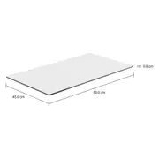 TAMPO DE CÔMODA DE VIDRO 0,8 MM X 80 CM X 45 CM NAMI - INCOLOR - Foto 2