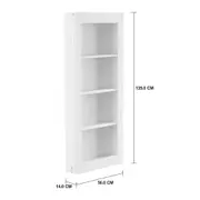 CRISTALEIRA PARA PAREDE 56 CM X 1,35 M WALLBAR - BRANCO/INCOLOR - Foto 10