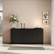 BUFFET 3 PORTAS/1 GAVETA 1,60 M X 46 CM INDOOR - PRETO - Foto 5