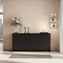 BUFFET 3 PORTAS/1 GAVETA 1,60 M X 46 CM INDOOR - PRETO - Foto 5