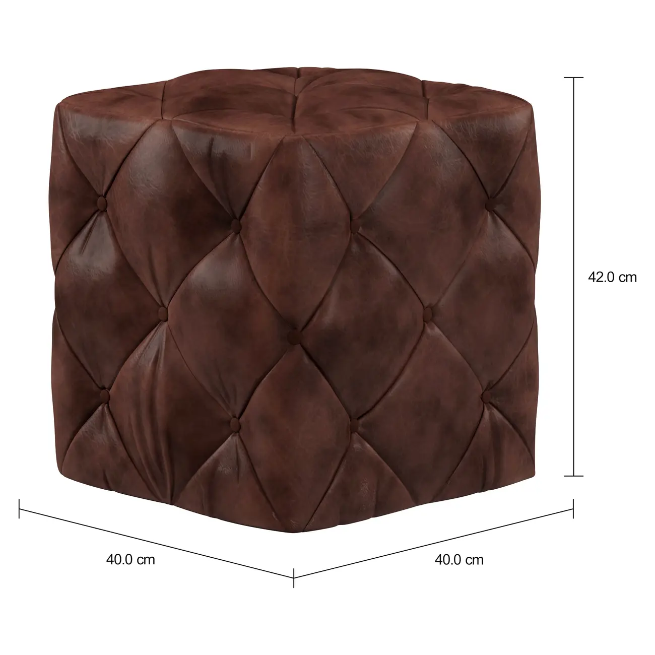 PUFF COMFY BUTTON - COURO CAFÉ - Foto 2
