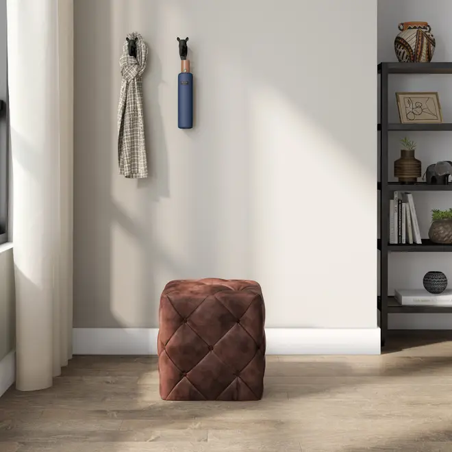 PUFF COMFY BUTTON - COURO CAFÉ - Foto 3