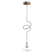 LUMINÁRIA DE TETO CURLY - COBRE/PRETO - Foto 2