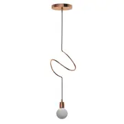 LUMINÁRIA DE TETO CURLY - COBRE/PRETO - Foto 1