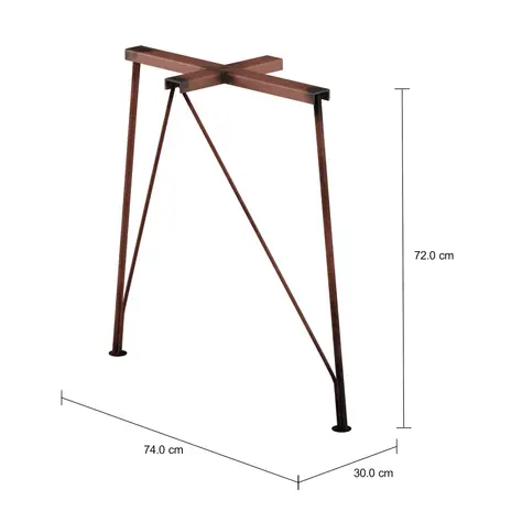 Imagem com medidas do produto ARAMIS BASE DE MESA C/2 74 CM X 30 CM