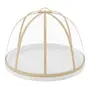 COBRE-BOLO 34 CM KAMALI - FIBRA NATURAL/BRANCO - Foto 1