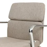 CADEIRA DE ESCRITÓRIO CEO - BEGE/CROMADO - Foto 6