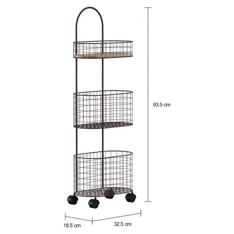 Imagem com medidas do produto FRUTEIRA DE CHÃO 32 CM X 93 CM BARN SERENITY